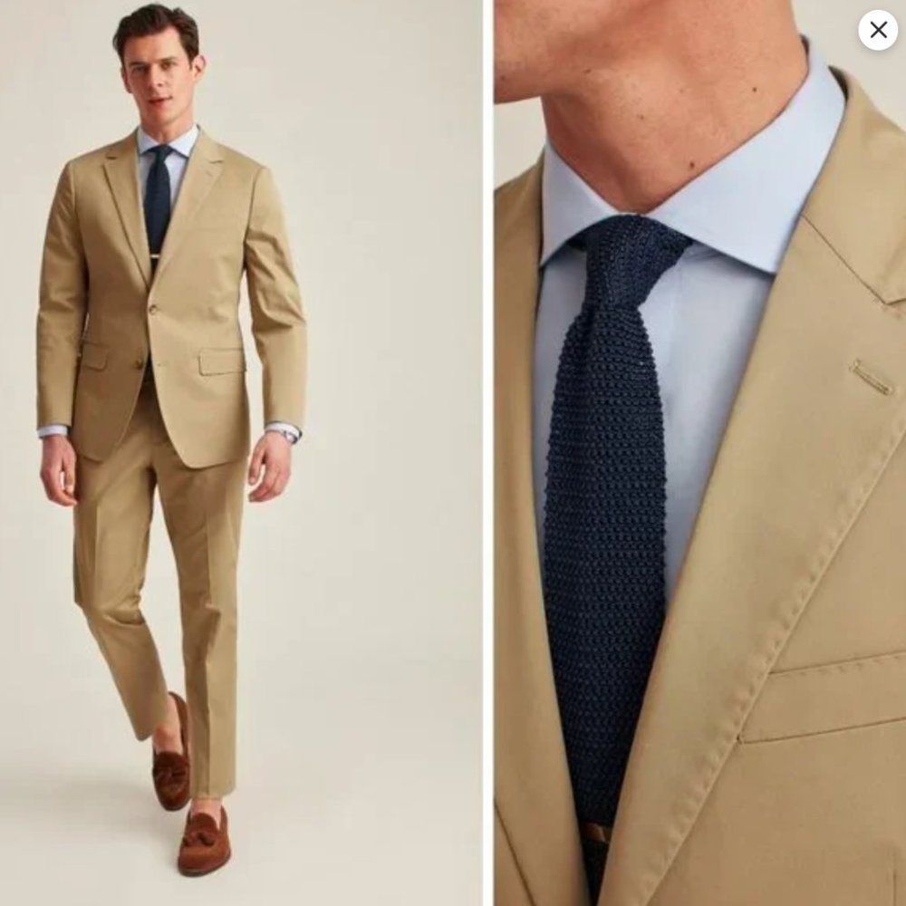 Bonobos Tan Suit, Size 40s (2 Piece)